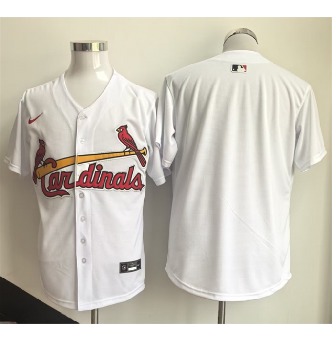 Men's St. Louis Cardinals Blank White Home Limited Stitched Baseball Jersey
