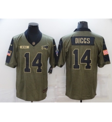 Men's Buffalo Bills #14 Stefon Diggs Nike Olive 2021 Salute To Service Limited Player Jersey