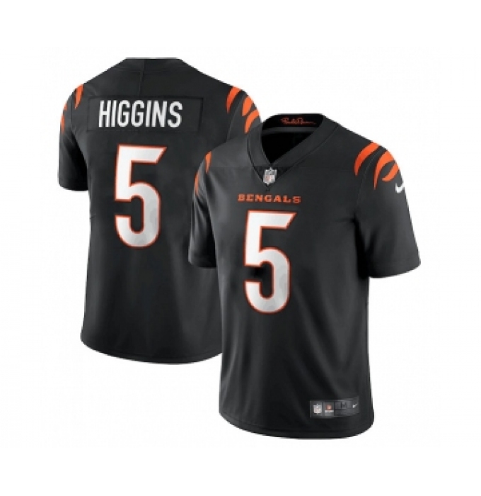 Men's Cincinnati Bengals #5 Tee Higgins Black Vapor Untouchable Limited Stitched Jersey