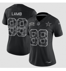 Women's Dallas Cowboys #88 CeeDee Lamb Black 2026 F.U.S.E. Salute to Service Limited Stitched Jersey(Run Small)