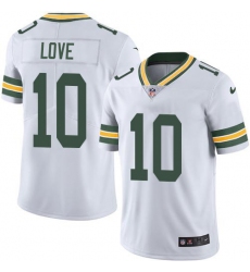 Men's Green Bay Packers #10 Jordan Love White Stitched NFL Vapor Untouchable Limited Jersey