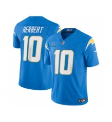 Men's Nike Los Angeles Chargers #10 Justin Herbert Light Blue 2023 F.U.S.E. 3-Star C Vapor Untouchable Limited Football Stitched Jersey