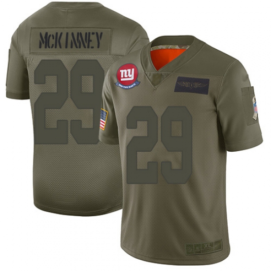 Men's New York Giants #29 Xavier McKinney Camo Stitched Limited 2019 ...