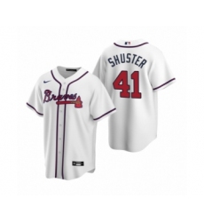 Youth Atlanta Braves #41 Jared Shuster White 2020 MLB Draft Replica Home Jersey