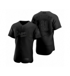 Men Eddie Mathews #41 Atlanta Braves Black Awards Collection Retirement Jersey