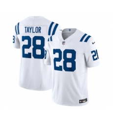 Men's Indianapolis Colts #28 Jonathan Taylor White 2023 F.U.S.E Vapor Untouchable Stitched Football Jersey