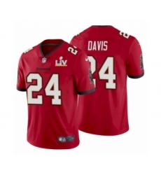 Men's Tampa Bay Buccaneers #24 Carlton Davis Red 2021 Super Bowl LV Jersey