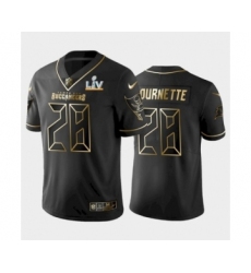 Women's Tampa Bay Buccaneers #28 Leonard Fournette Black Golden Super Bowl LV Jersey