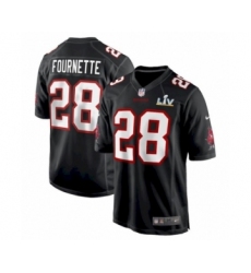 Women's Tampa Bay Buccaneers #28 Leonard Fournette Black game Super Bowl LV Jersey
