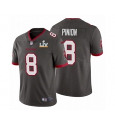 Youth Tampa Bay Buccaneers #8 Bradley Pinion Pewter 2021 Super Bowl LV Jersey