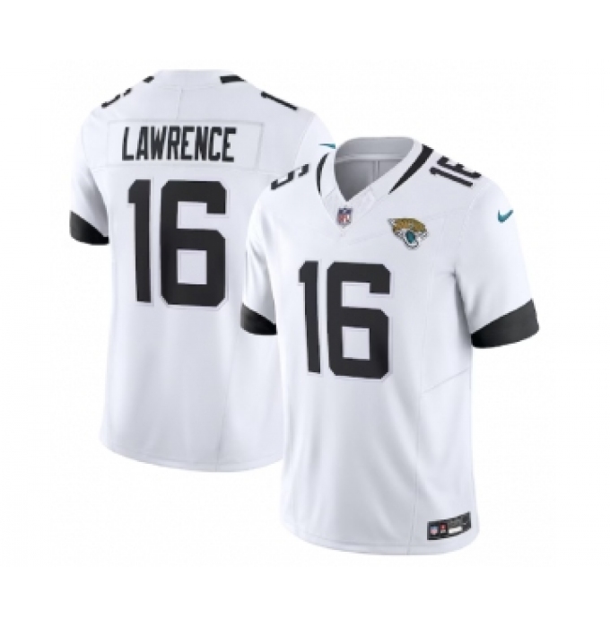 Men's Nike Jacksonville Jaguars #16 Trevor Lawrence White 2023 F.U.S.E Vapor Untouchable Limited Football Stitched Jersey