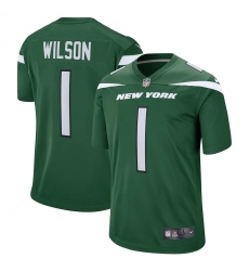 Men's New York Jets #1 Zach Wilson Nike Green 2021 NFL Draft First Round Pick Game Jersey