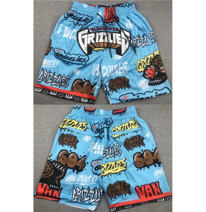 Men's Memphis Grizzlies Blue City Edition Shorts (Run Small)