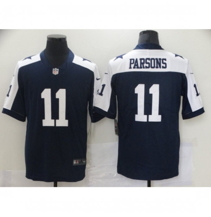 Women's Nike Dallas Cowboys #11 Micah Parsons Blue Throwback Limited Jersey