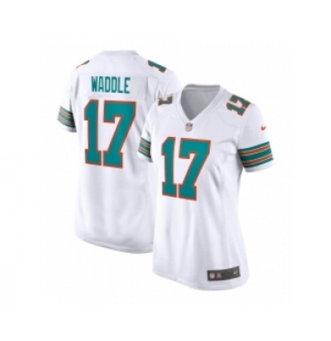 Women's Nike Miami Dolphins #17 Jaylen Waddle White Untouchable Stitched Jersey