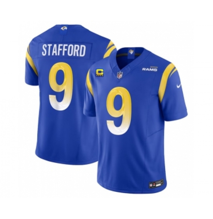 Men's Nike Los Angeles Rams #9 Matthew Stafford Blue 2023 F.U.S.E. 4-Star C Vapor Untouchable Limited Football Stitched Jersey