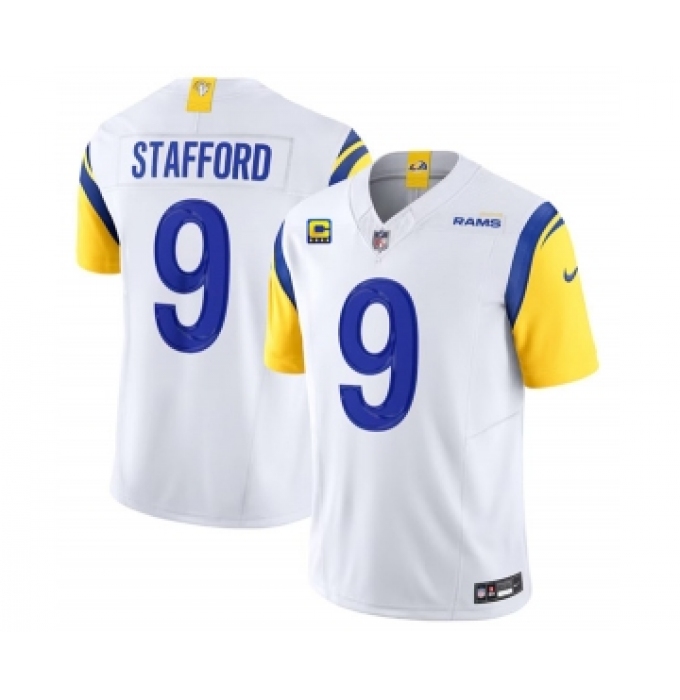Men's Nike Los Angeles Rams #9 Matthew Stafford White 2023 F.U.S.E. 4-Star C Vapor Untouchable Limited Football Stitched Jersey
