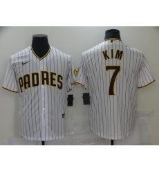 Men's Nike San Diego Padres #7 Ha-Seong Kim White Collection Baseball Player Jersey