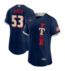 Men's Texas Rangers #53 Adolis García Nike Navy 2021 MLB All-Star Game Authentic Player Jersey