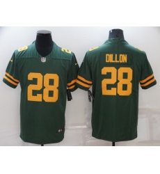 Men's Green Bay Packers #28 AJ Dillon Green Yellow Team Color Vapor Untouchable Limited Jersey