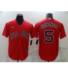 Men's Boston Red Sox #5 Enrique Hernandez Nike Red Game Jersey