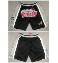 Men' San Antonio Spurs Black Shorts (Run Small)