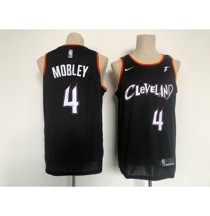Men's Cleveland Cavaliers #4 Evan Mobley Nike Black 2021 City Player Jersey
