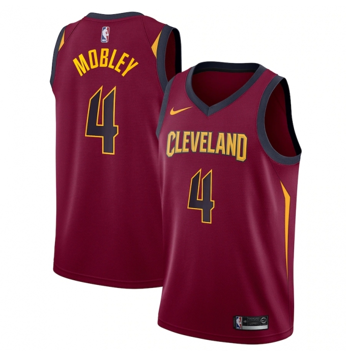 Men's Cleveland Cavaliers #4 Evan Mobley Red Nike Wine 2021 NBA Draft First Round Pick Swingman Jersey
