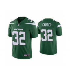 Men's New York Jets #32 Michael Carter 2021 Green Vapor Untouchable Limited Stitched Football Jersey