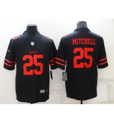 Men's San Francisco 49ers #25 Elijah Mitchell Black Nike Scarlet Player Limited Jersey