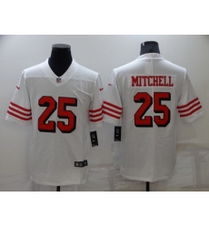 Men's San Francisco 49ers #25 Elijah Mitchell White Nike Scarlet Player Limited Jersey