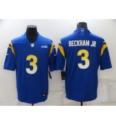 Men's Los Angeles Rams #3 Odell Beckham Jr. Blue Nike Limited Jersey