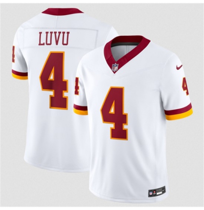 Men's Washington Commanders #4 Frankie Luvu White 2026 F.U.S.E. Vapor Limited Football Stitched Jersey