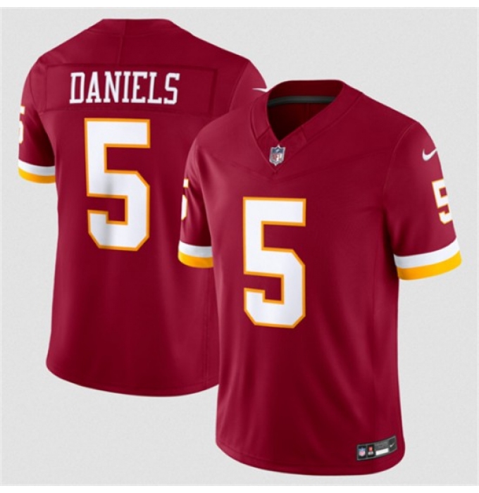 Men's Washington Commanders #5 Jayden Daniels Burgundy 2026 F.U.S.E. Vapor Limited Football Stitched Jersey