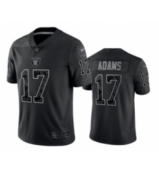 Men's Las Vegas Raiders #17 Davante Adams Black Reflective Limited Stitched Football Jersey