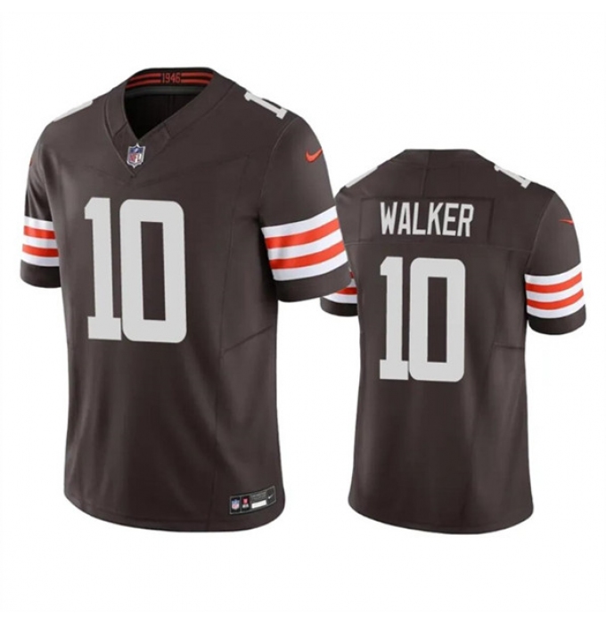 Men's Cleveland Browns #10 P.J. Walker Brown 2023 F.U.S.E. Vapor Untouchable Limited Stitched Jersey