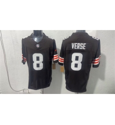 Men's Cleveland Browns #8 Jared Verse Brown 2026 Vapor Limited Football Stitched Jersey