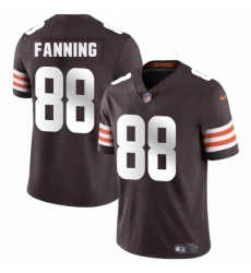 Men's Cleveland Browns #88 Fanning Brown 2025 Vapor Limited Football Stitched Jersey