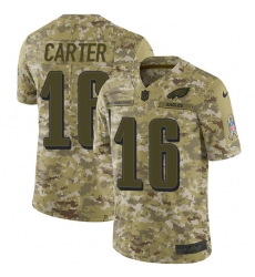 Men's Nike Philadelphia Eagles #16 DeAndre Carter Limited Camo 2018 Salute to Service NFL Jersey