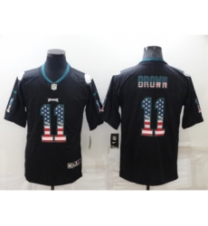 Men's Philadelphia Eagles #11 A. J. Brown Black USA Flag Color Rush Limited Stitched Jersey