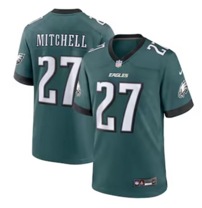 Men's Philadelphia Eagles #27 Quinyon Mitchell Nike Midnight Green Limited NFL Jersey