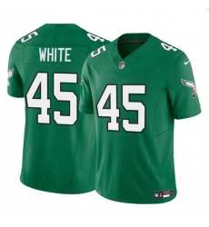 Men's Philadelphia Eagles #45 Devin White Green 2023 F.U.S.E Throwback Vapor Untouchable Limited Football Stitched Jersey