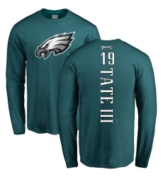 Nike Philadelphia Eagles #19 Golden Tate III Green Backer Long Sleeve T-Shirt