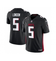Men's Atlanta Falcons #5 Drake London Black 2023 F.U.S.E. Vapor Untouchable Limited Stitched Football Jersey