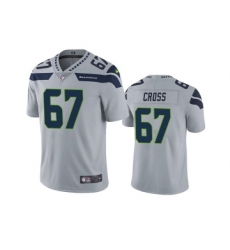 Men's Seattle Seahawks #67 Charles Cross Gray Vapor Untouchable Limited Stitched Jersey