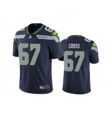 Men's Seattle Seahawks #67 Charles Cross Navy Vapor Untouchable Limited Stitched Jersey