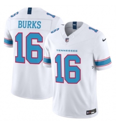 Men's Tennessee Titans #16 Treylon Burks White 2026 F.U.S.E. Vapor Limited Stitched Football Jersey