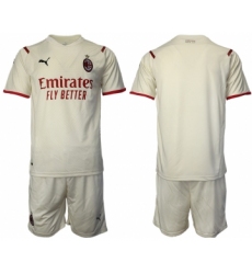 Men 2021-2022 Club AC Milan away cream blank Soccer Jersey