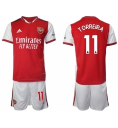 Men 2021-2022 Club Arsenal home red 11 Soccer Jersey