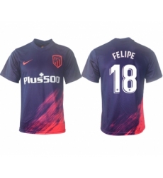 Men 2021-2022 Club Atletico Madrid away aaa version purple 18 Soccer Jersey